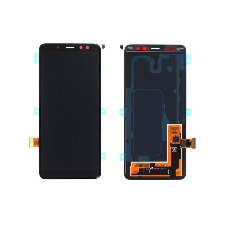 Ekran Samsung A530 / A8 2018 Black ORG