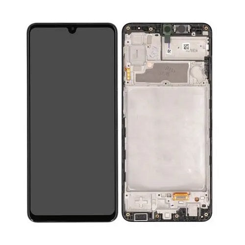 Ekran Samsung A22 4G A225 (with frame) Black ORG