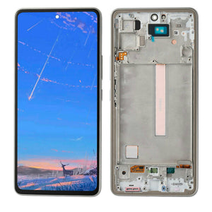 Ekran Samsung A53 A536 (with frame) White ORG